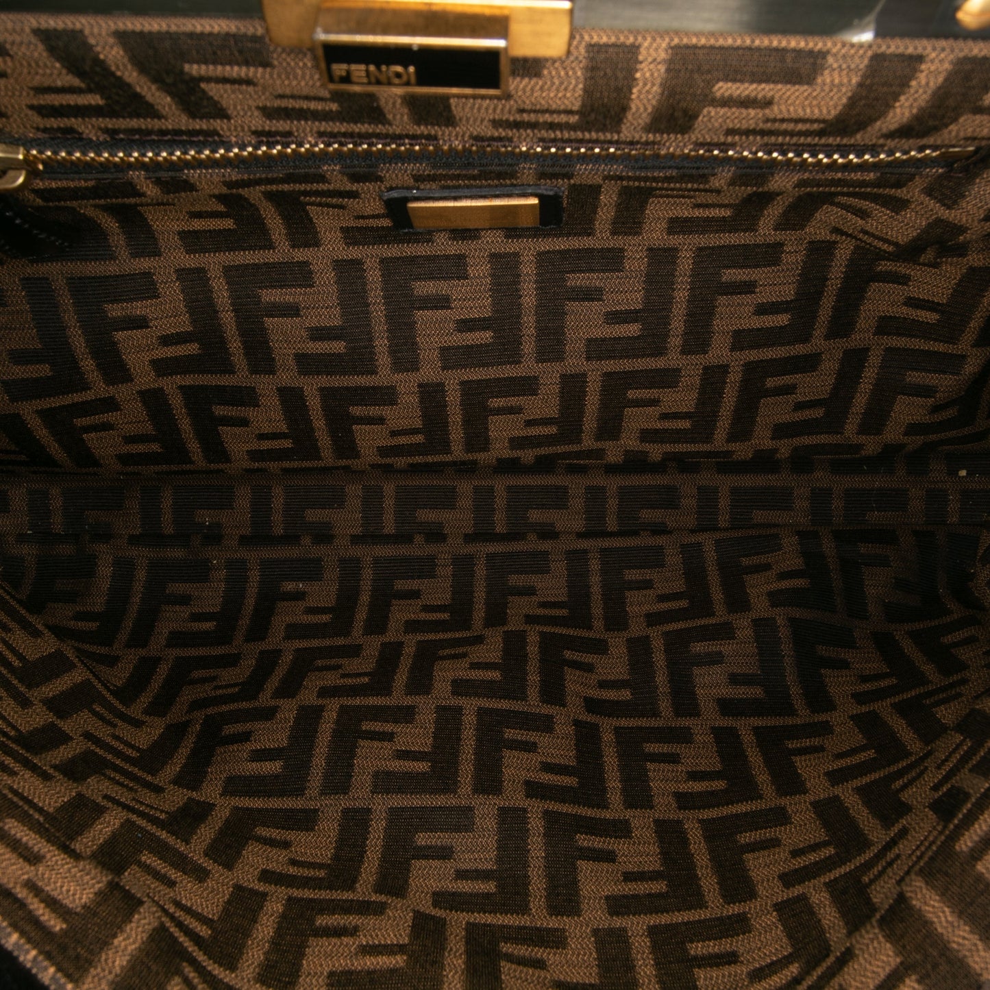 Fendi Large Goatskin Peekaboo Iconic Satchel