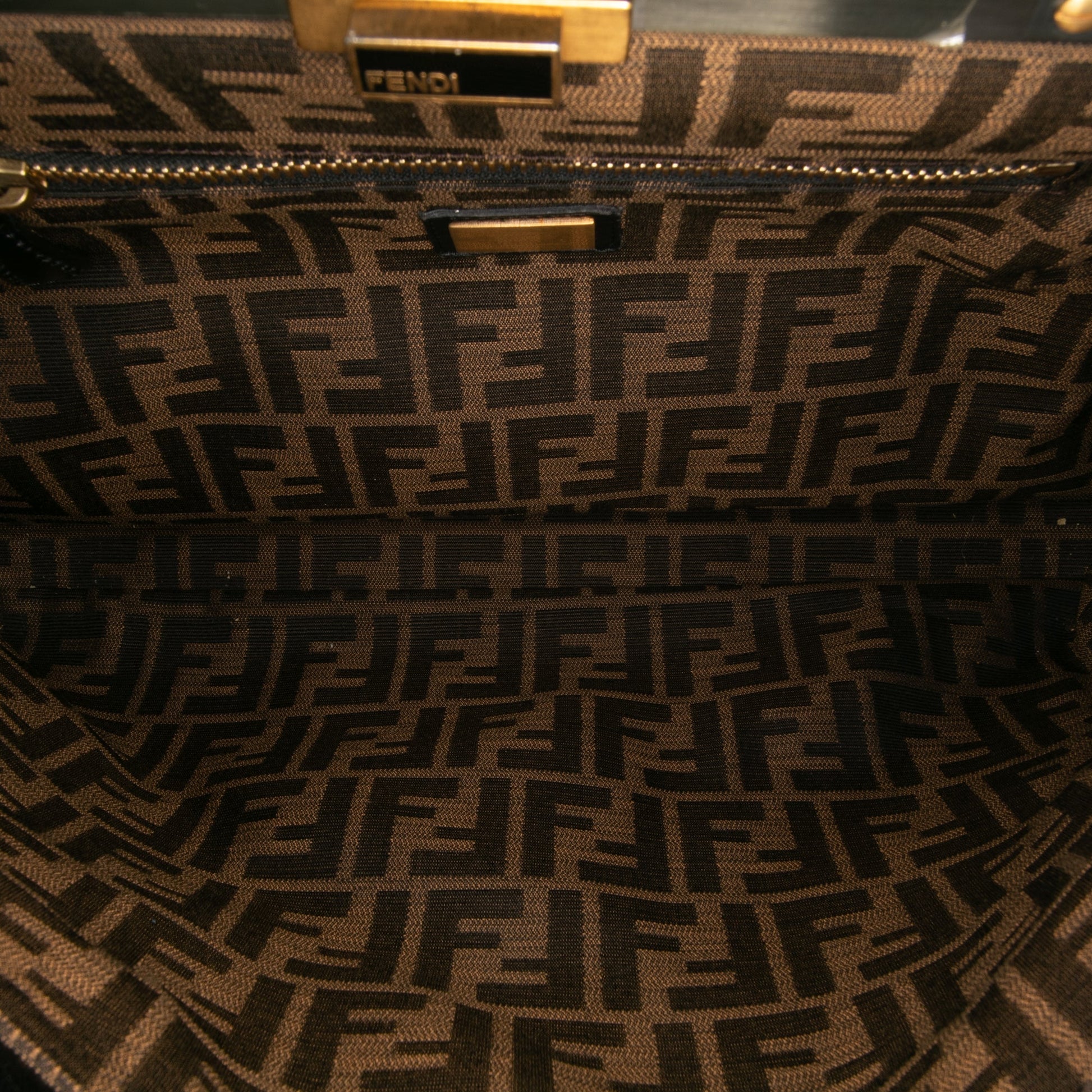 Fendi Large Goatskin Peekaboo Iconic Satchel
