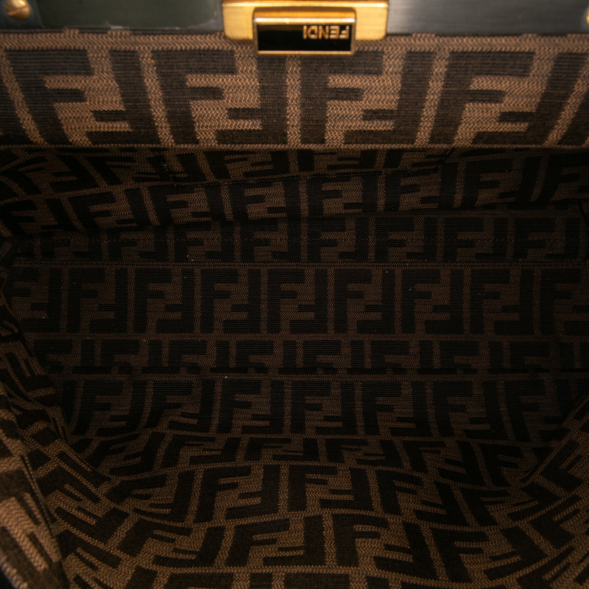 Fendi Large Goatskin Peekaboo Iconic Satchel