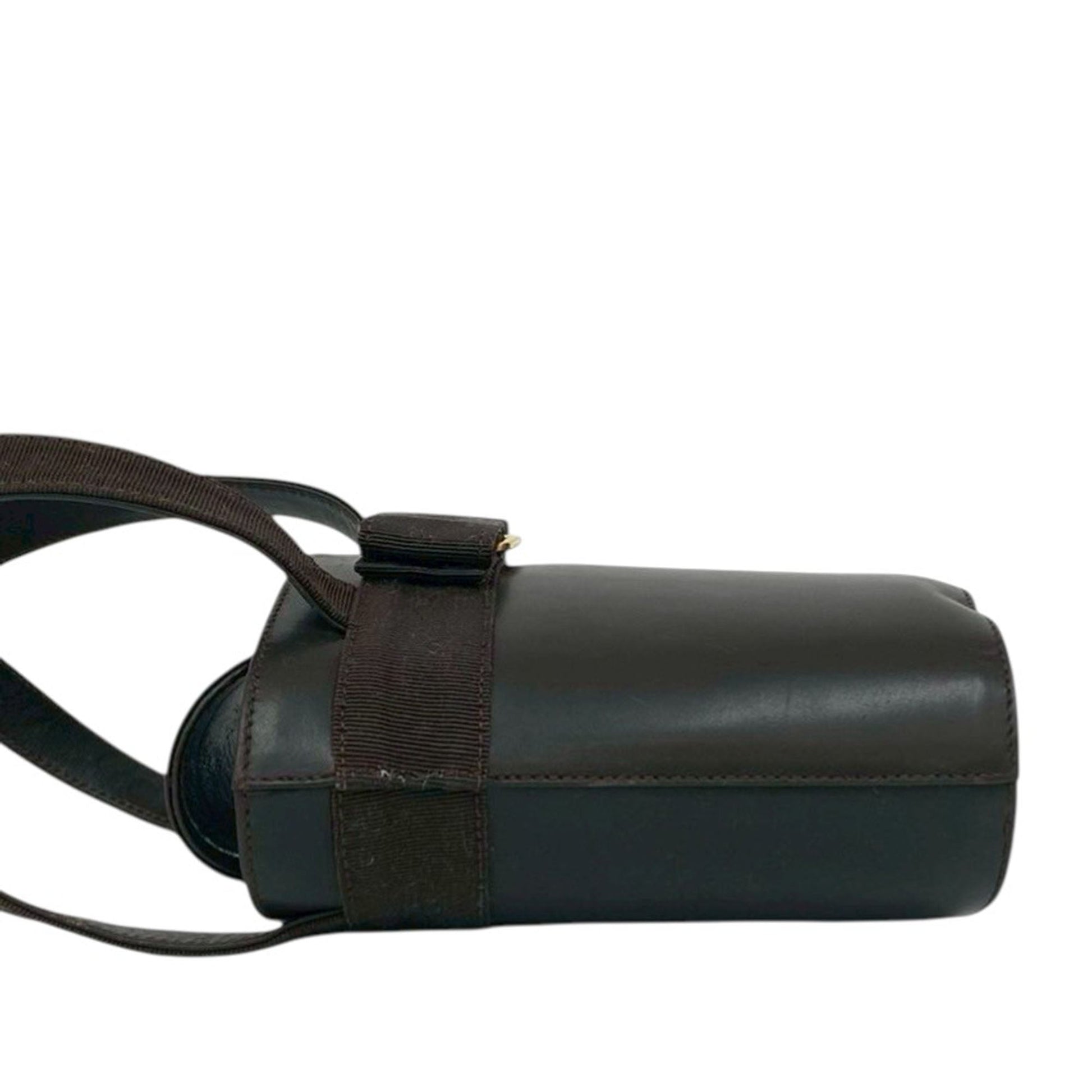 Ferragamo Leather Vara Bow Top Handle Bucket Bag