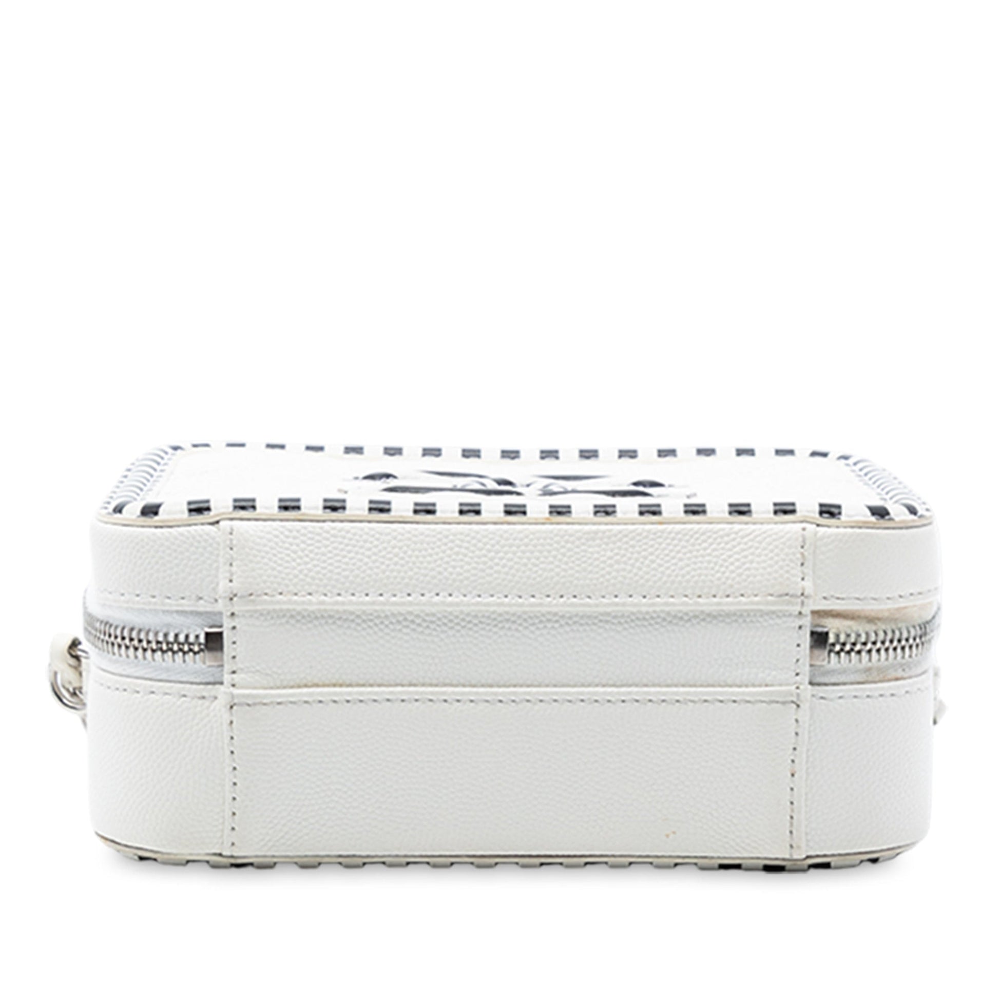 Chanel Small Caviar Striped CC Filigree Vanity Case