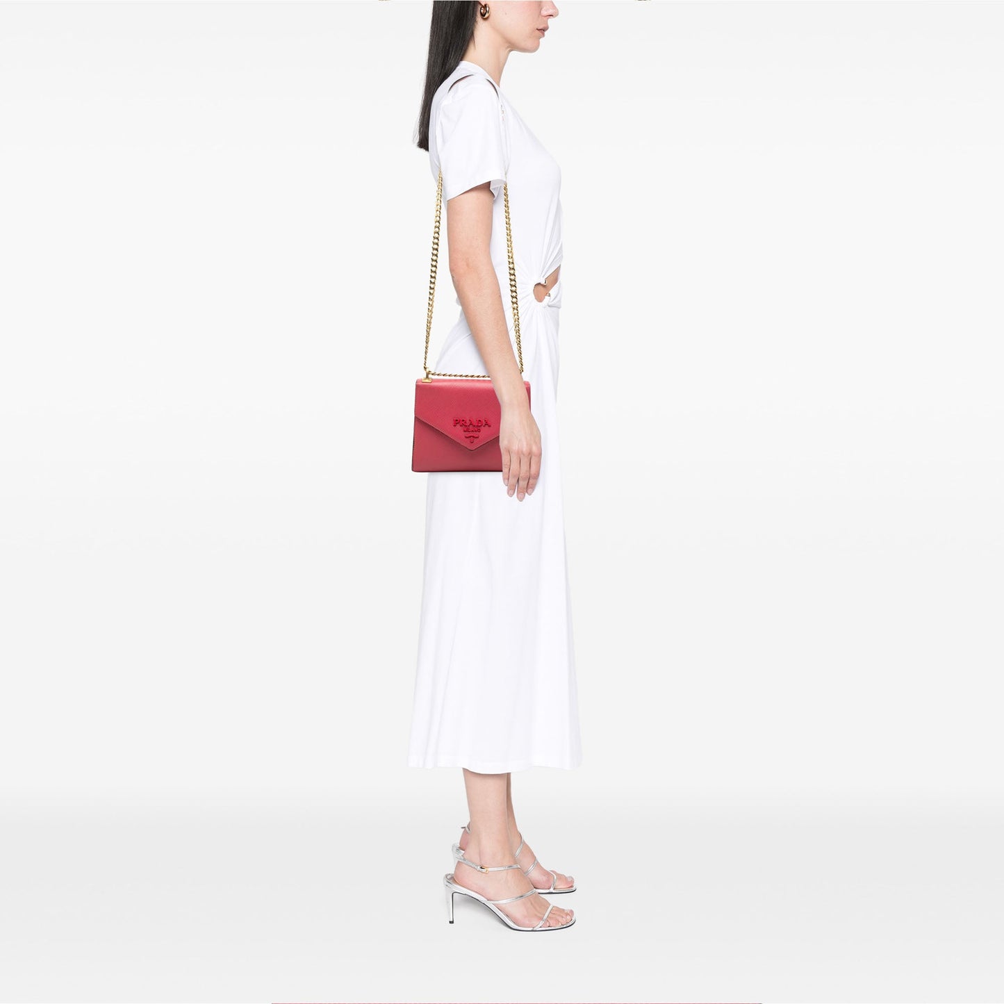 Prada Saffiano Cuir Monochrome Envelope Crossbody