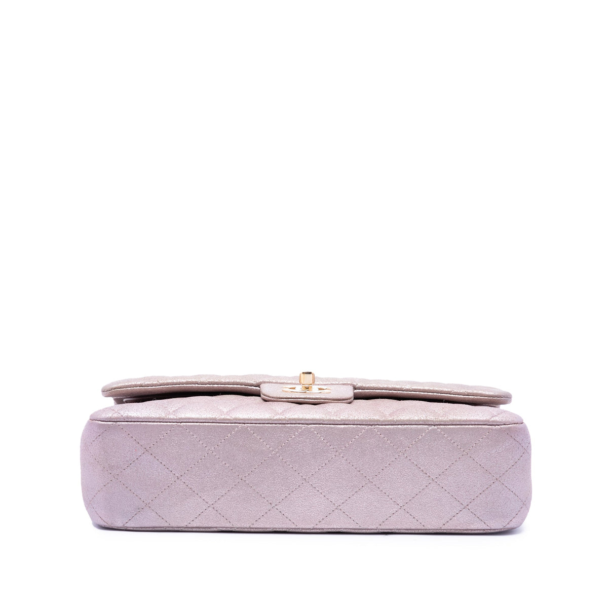 Chanel Medium Classic Iridescent Lambskin Double Flap — Pink