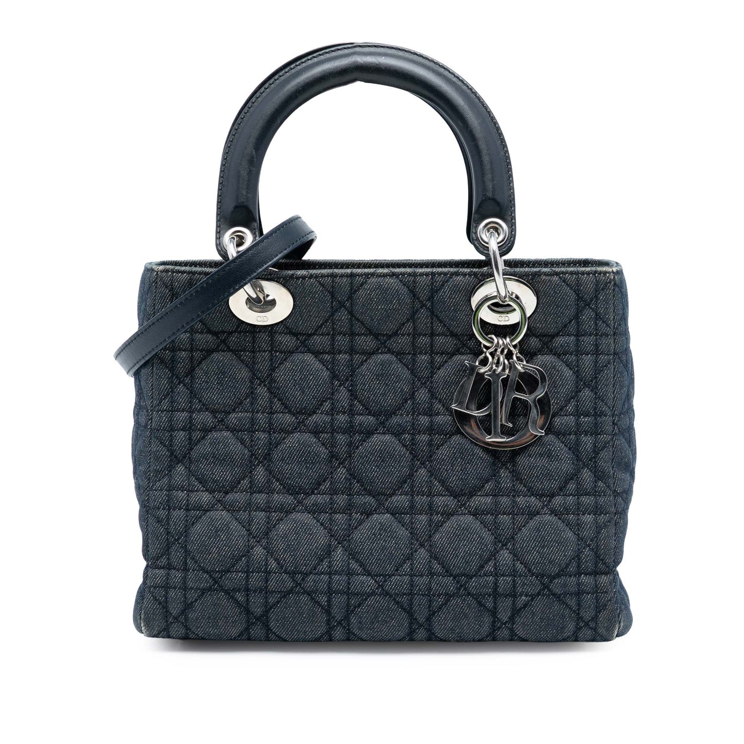Dior Medium Denim Cannage Lady Dior