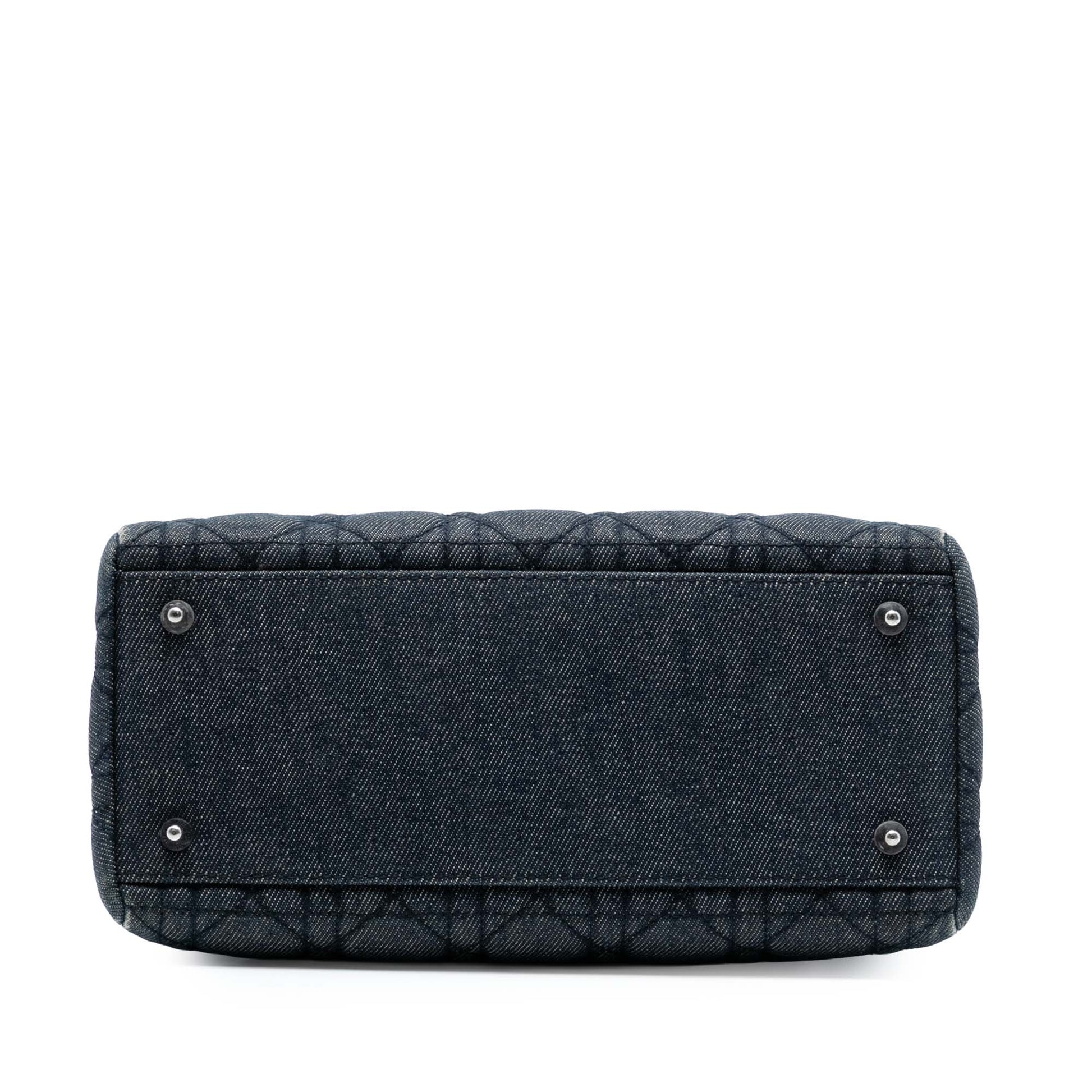 Dior Medium Denim Cannage Lady Dior