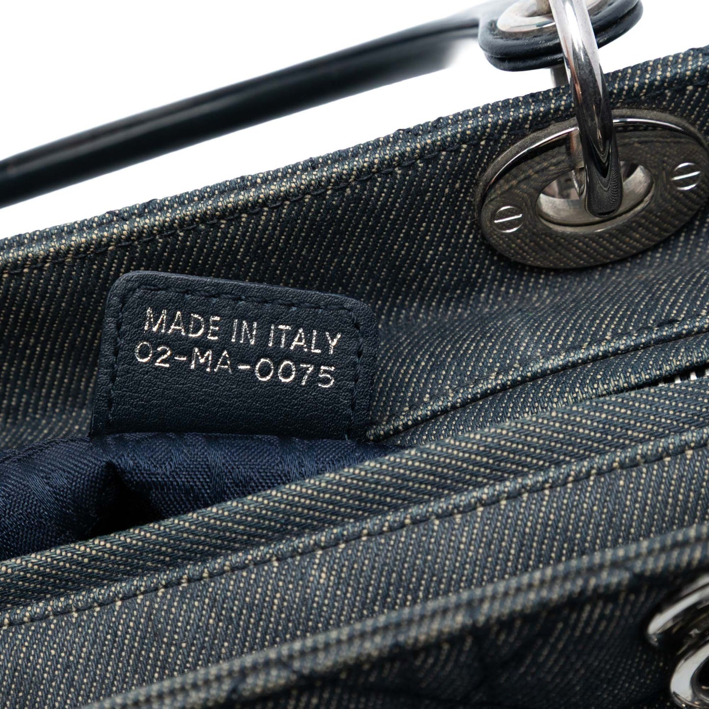 Dior Medium Denim Cannage Lady Dior