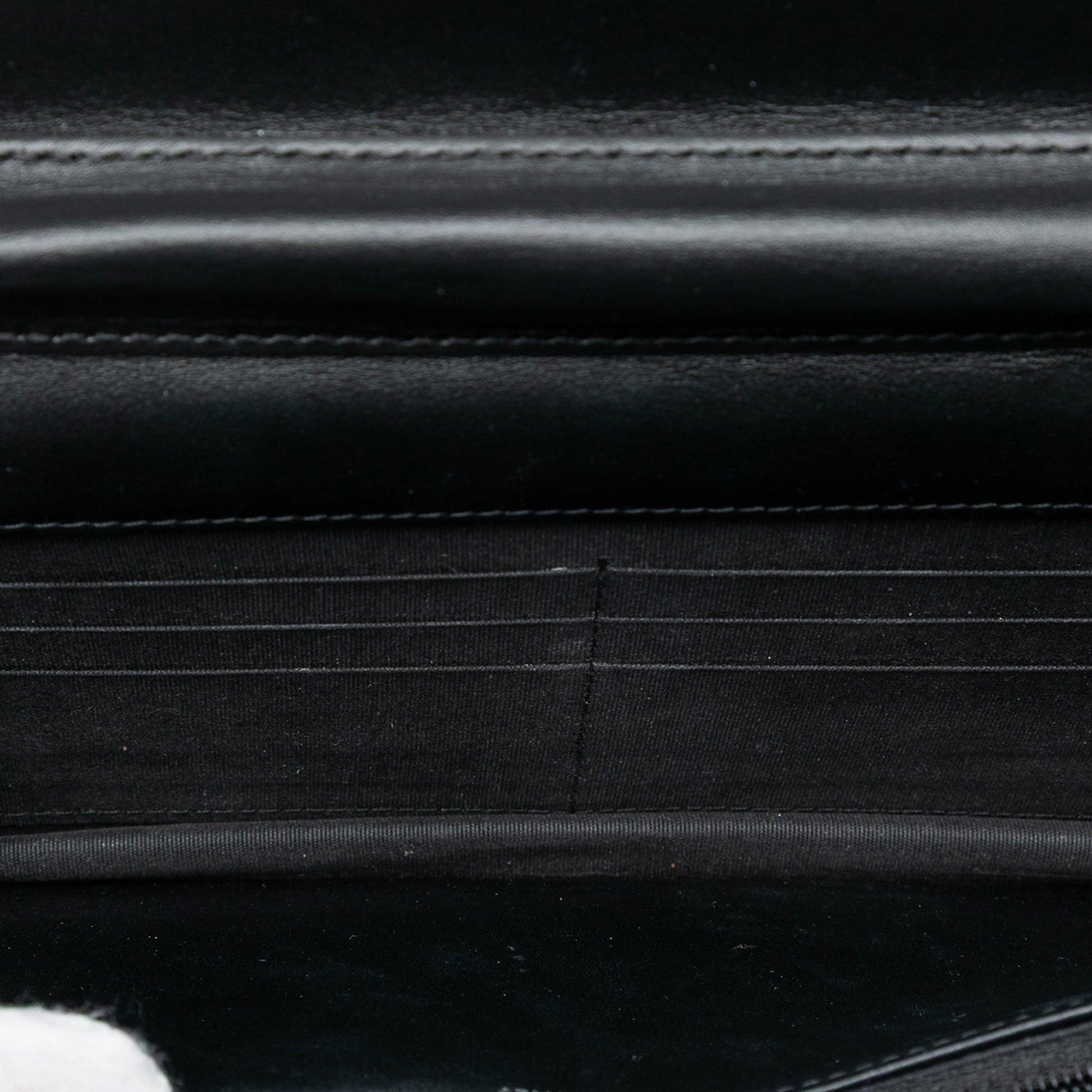 Quilted Shiny Aged Calfskin Boy Wallet On Chain