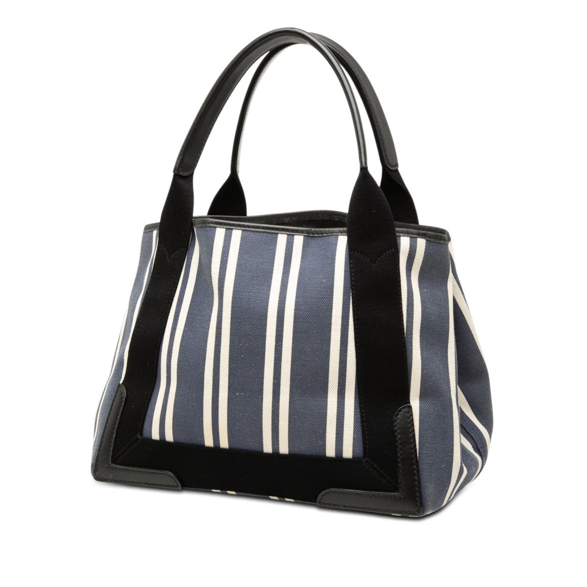 Balenciaga Canvas Striped Navy Cabas S