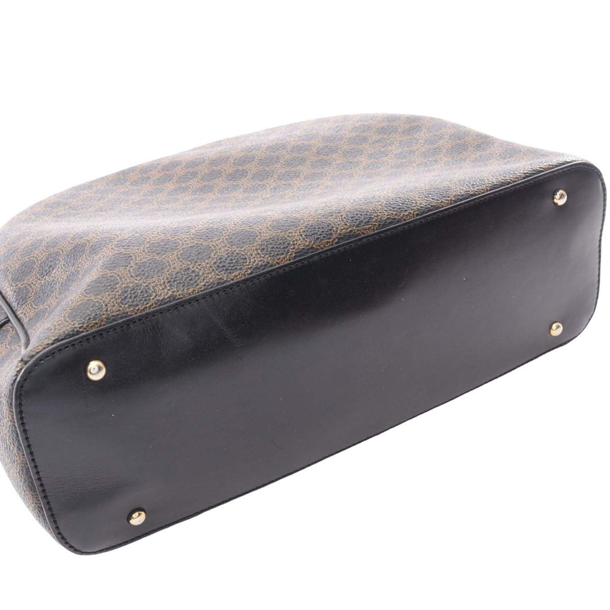 Celine Macadam Coated Canvas Dome Handbag — Brown
