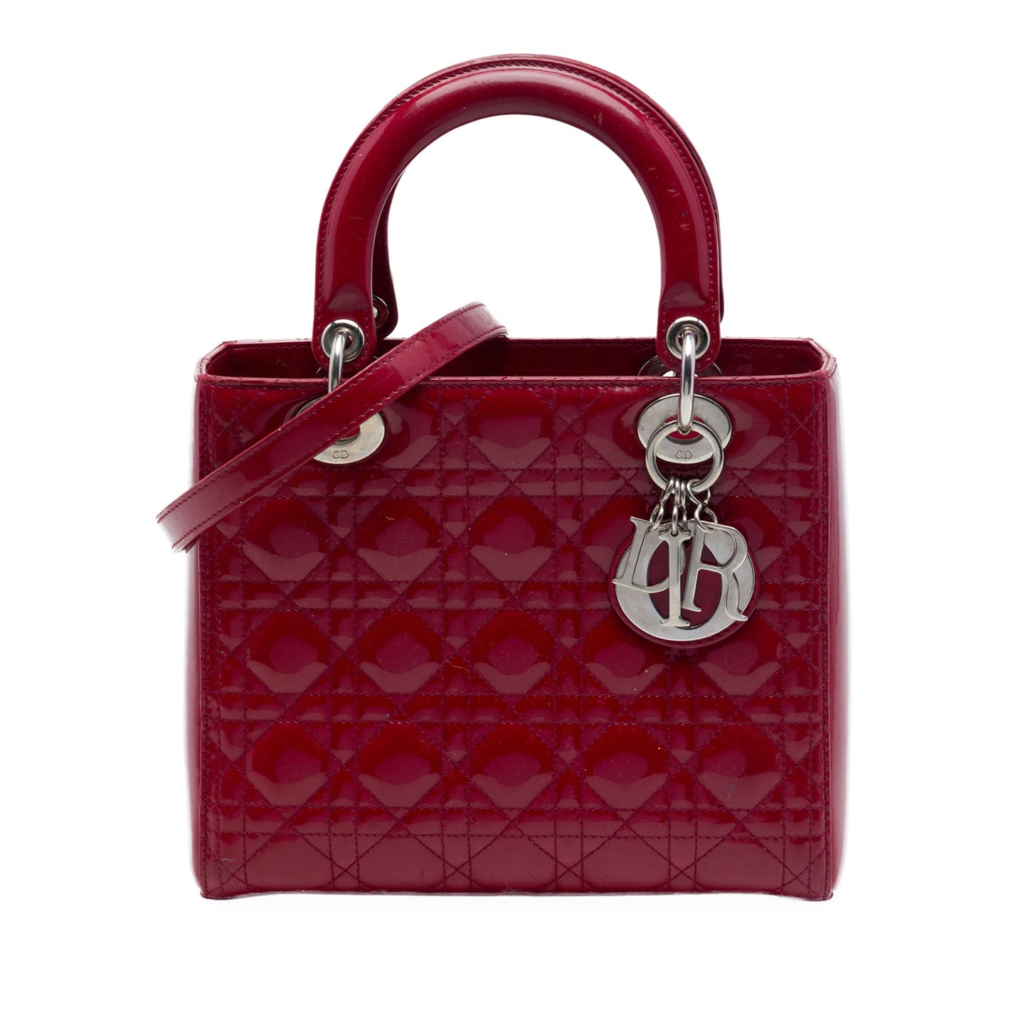 Dior Medium Patent Cannage Lady Dior