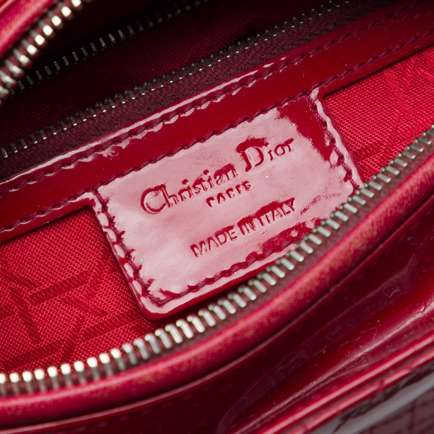 Dior Medium Patent Cannage Lady Dior