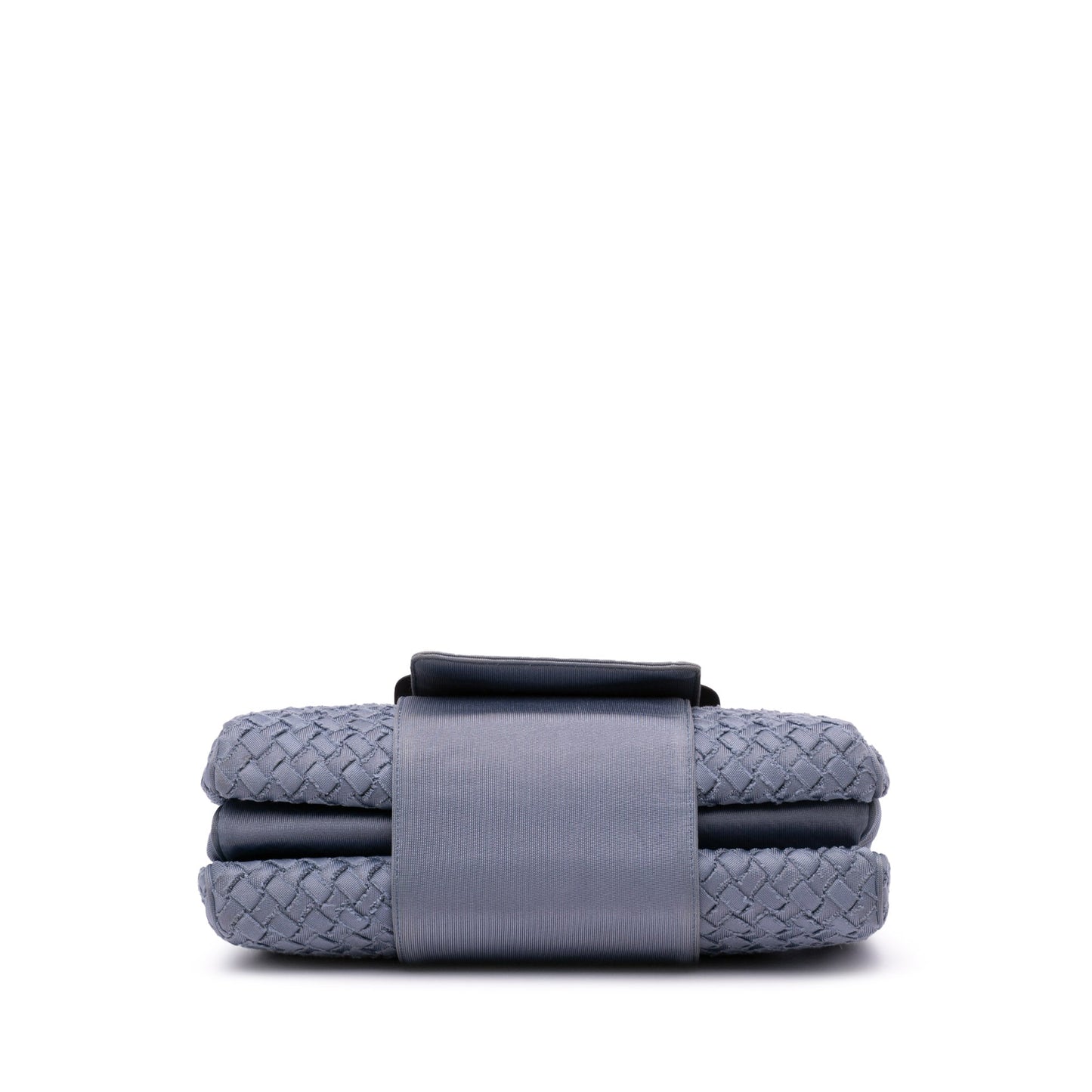 Bottega Veneta Canvas Intrecciato Buckle Flap Handbag