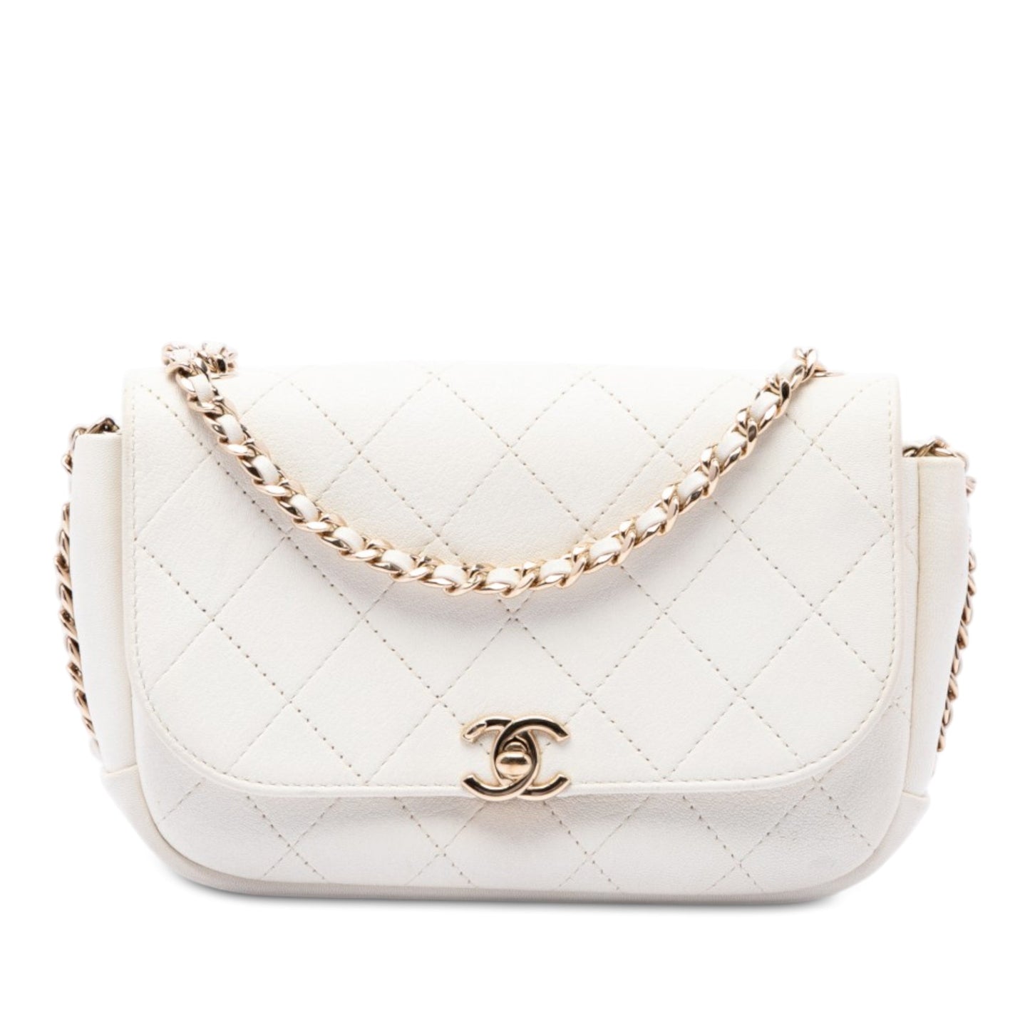 Chanel CC Quilted Goatskin Casual Trip Flap