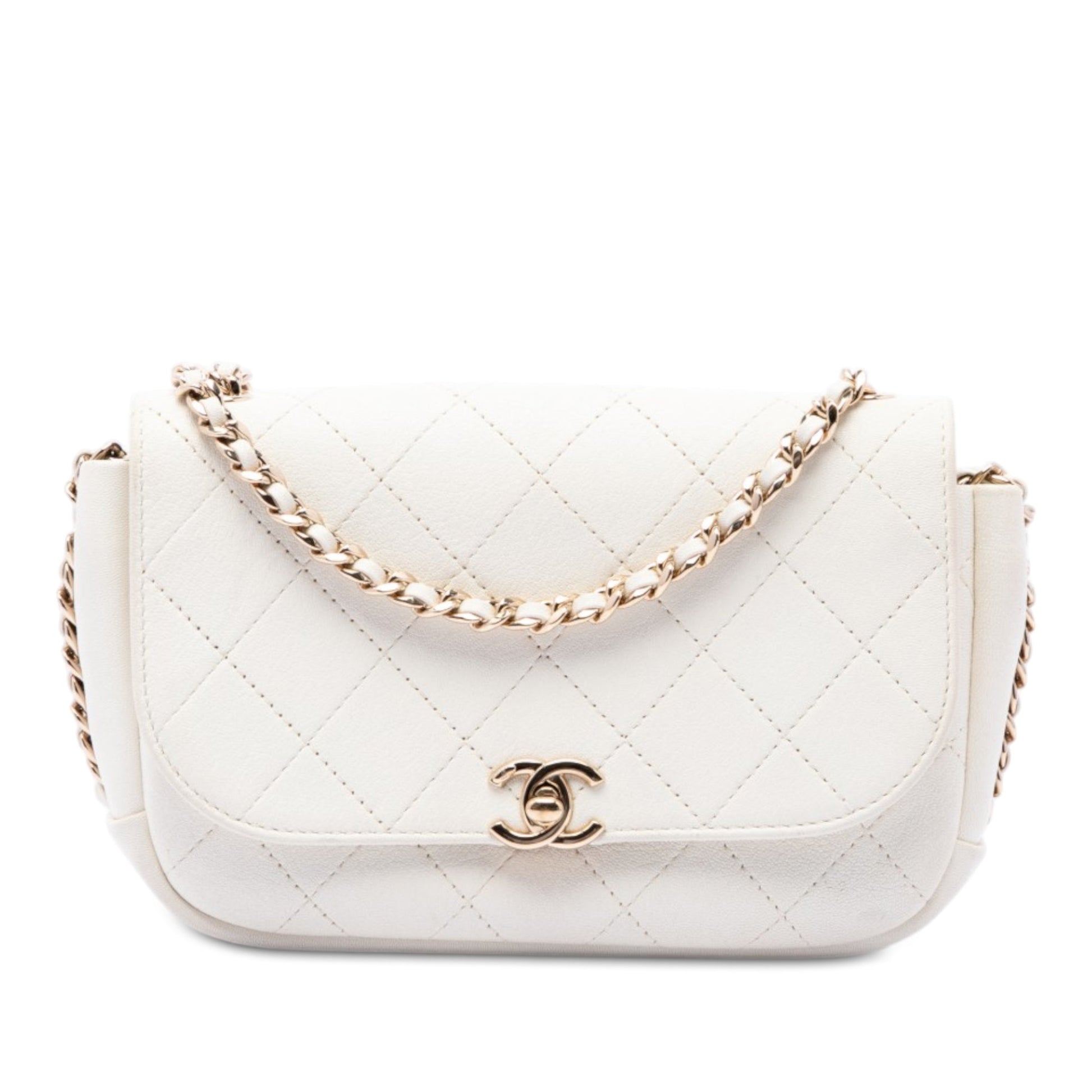 Chanel CC Quilted Goatskin Casual Trip Flap