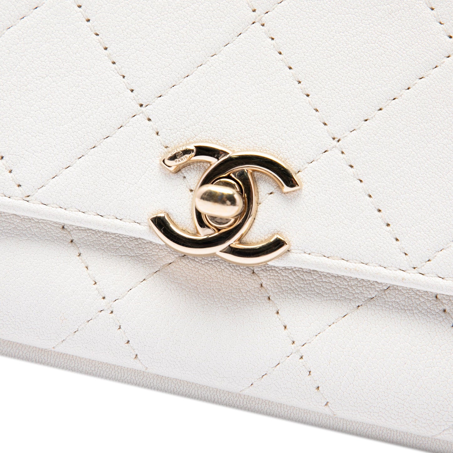 Chanel CC Quilted Goatskin Casual Trip Flap