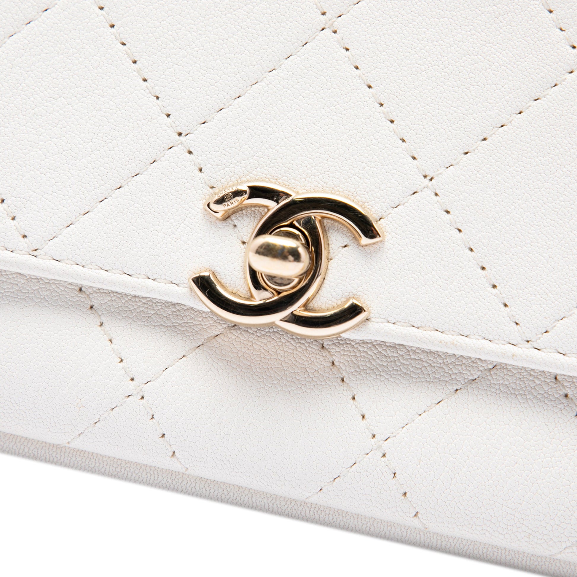 Chanel CC Quilted Goatskin Casual Trip Flap