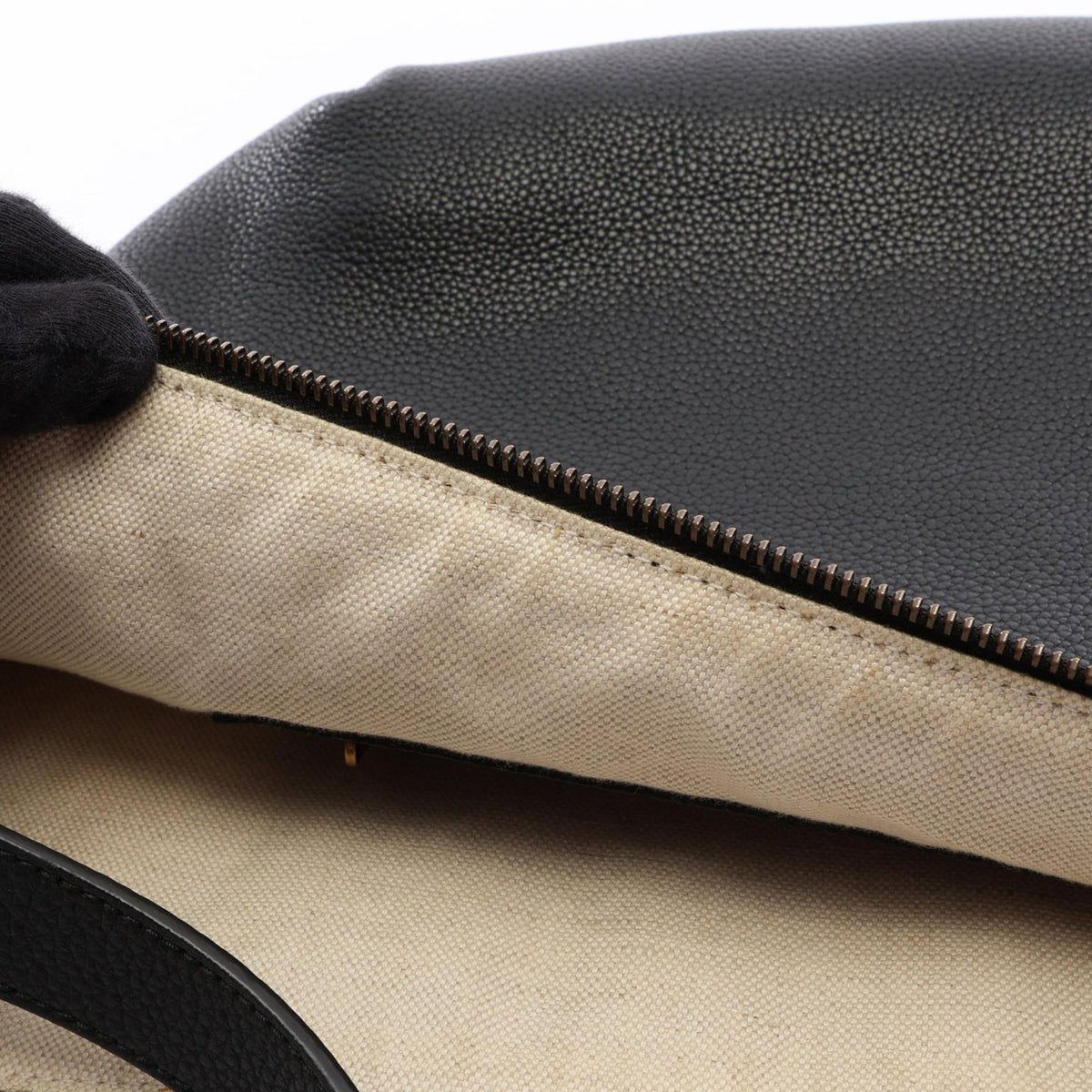 Gucci Grained Calfskin Logo Half Moon Crossbody