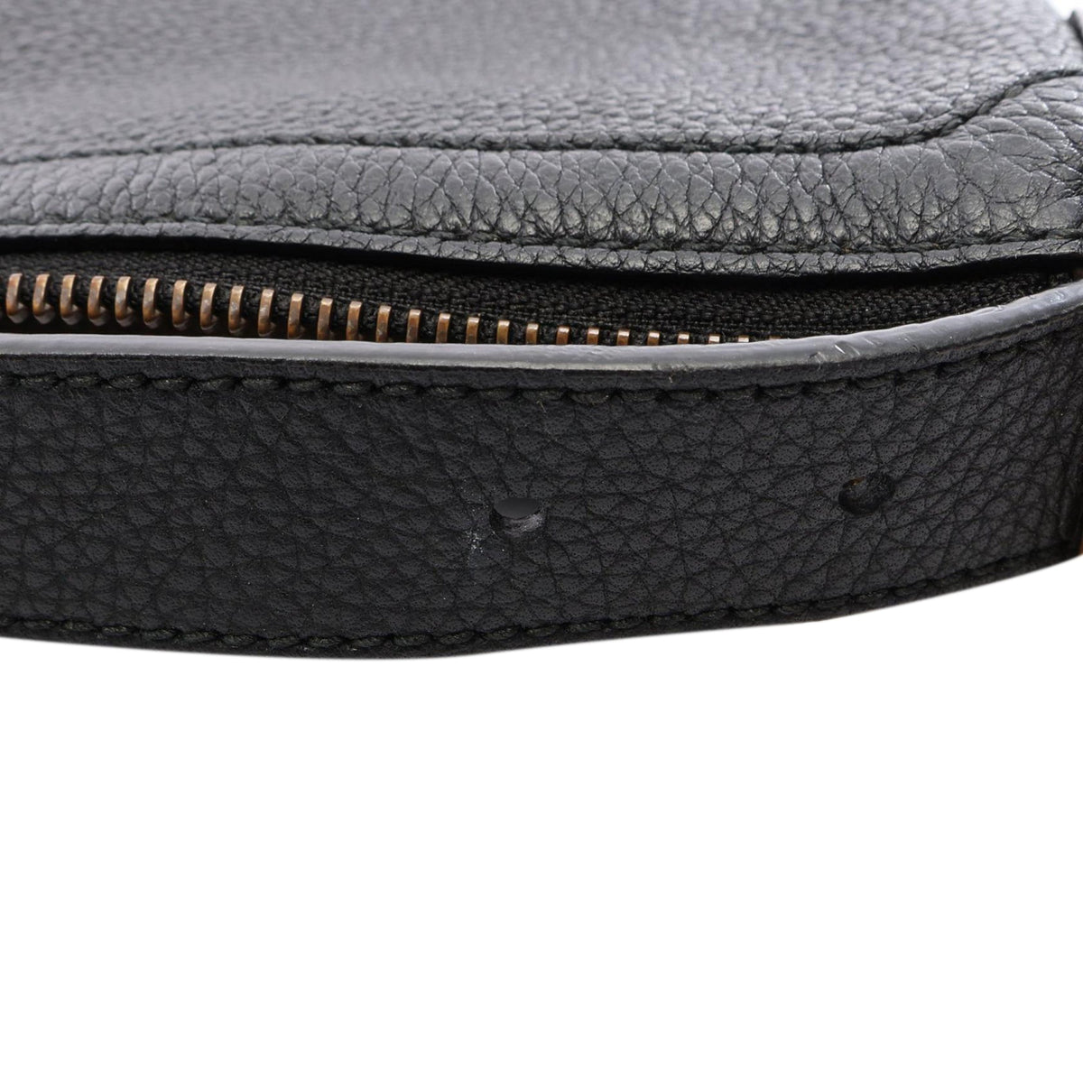 Gucci Grained Calfskin Logo Half Moon Crossbody