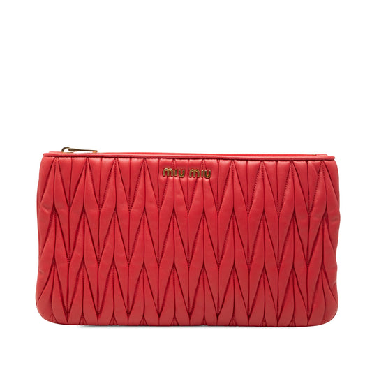 Miu Miu Matelasse Nappa Clutch