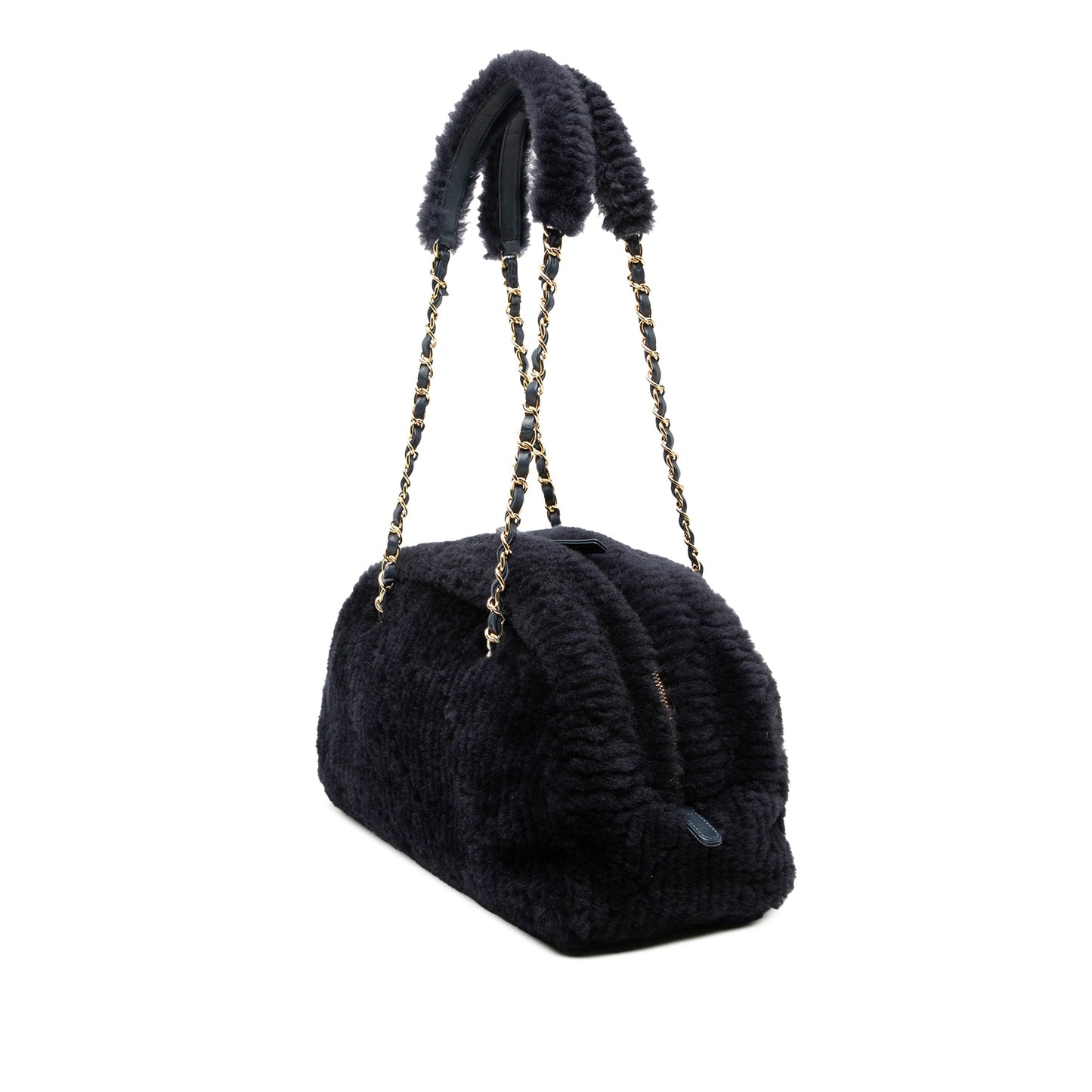 Chanel Coco Neigh Large Quilted Shearling Bowling Bag