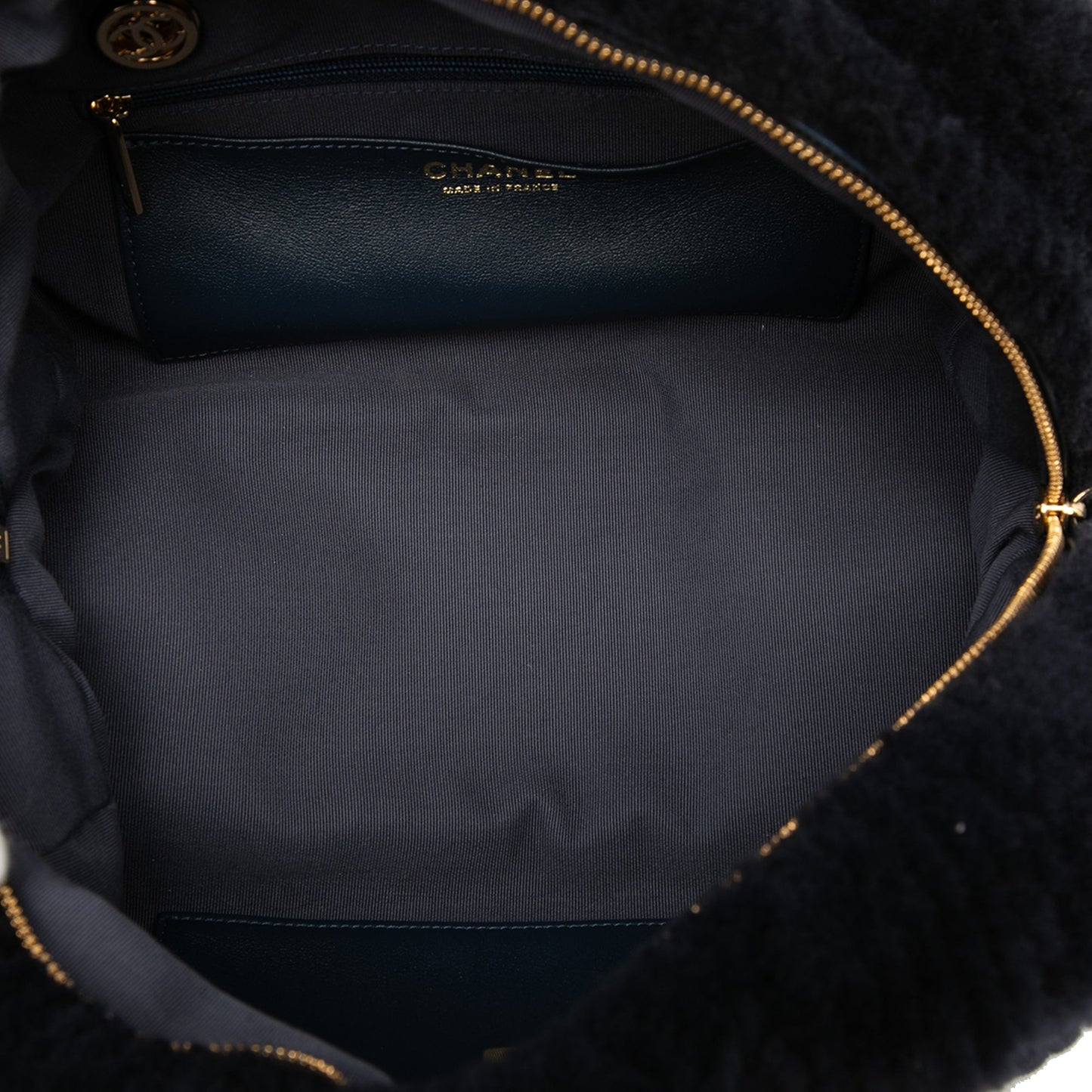 Chanel Coco Neigh Large Quilted Shearling Bowling Bag