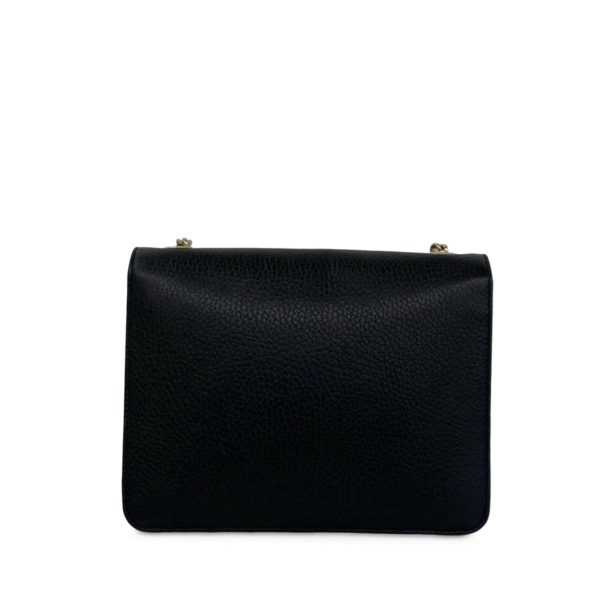 Gucci Small Dollar Calfskin Interlocking G Crossbody — Black