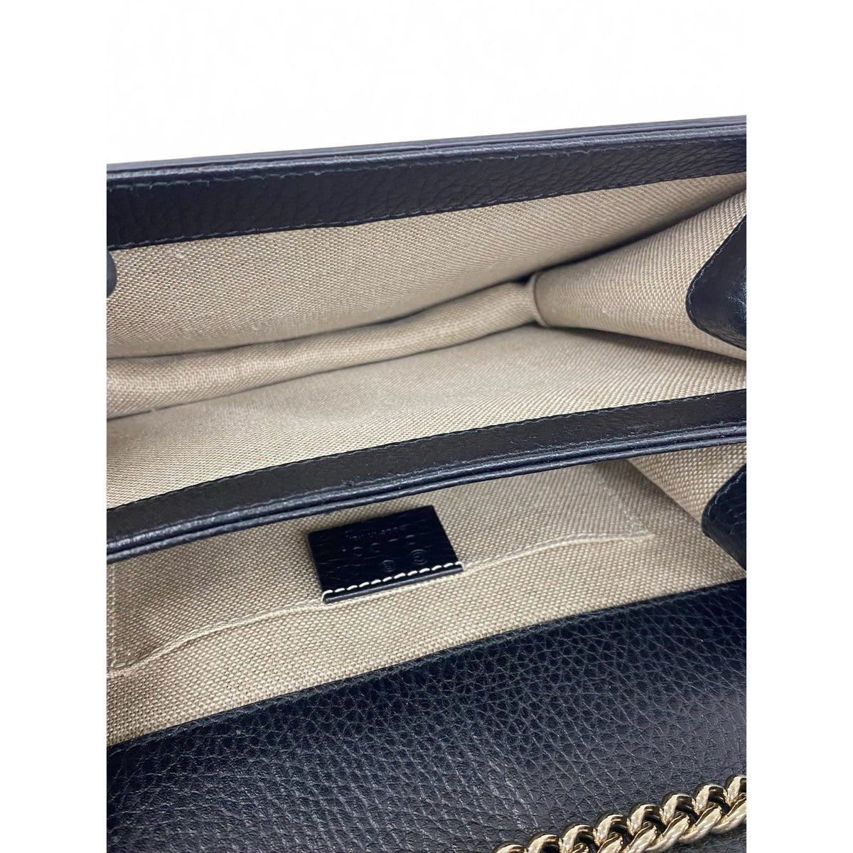 Gucci Small Dollar Calfskin Interlocking G Crossbody — Black