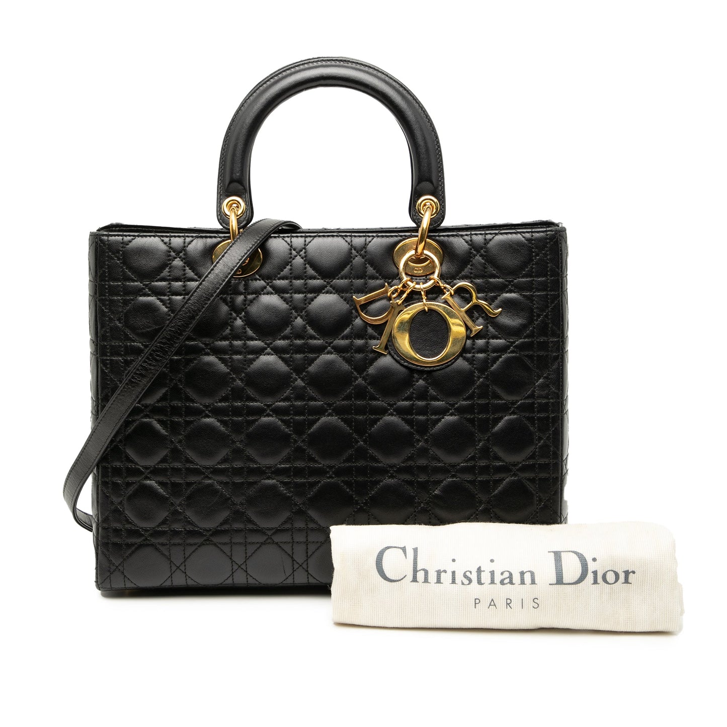 Dior Large Lambskin Cannage Lady Dior