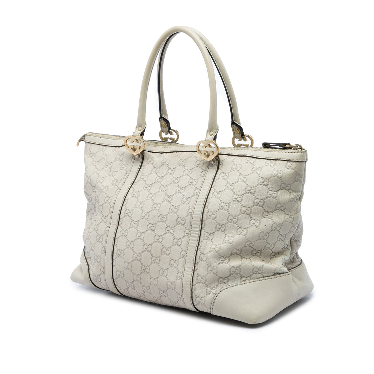 Gucci Guccissima Lovely Tote — White