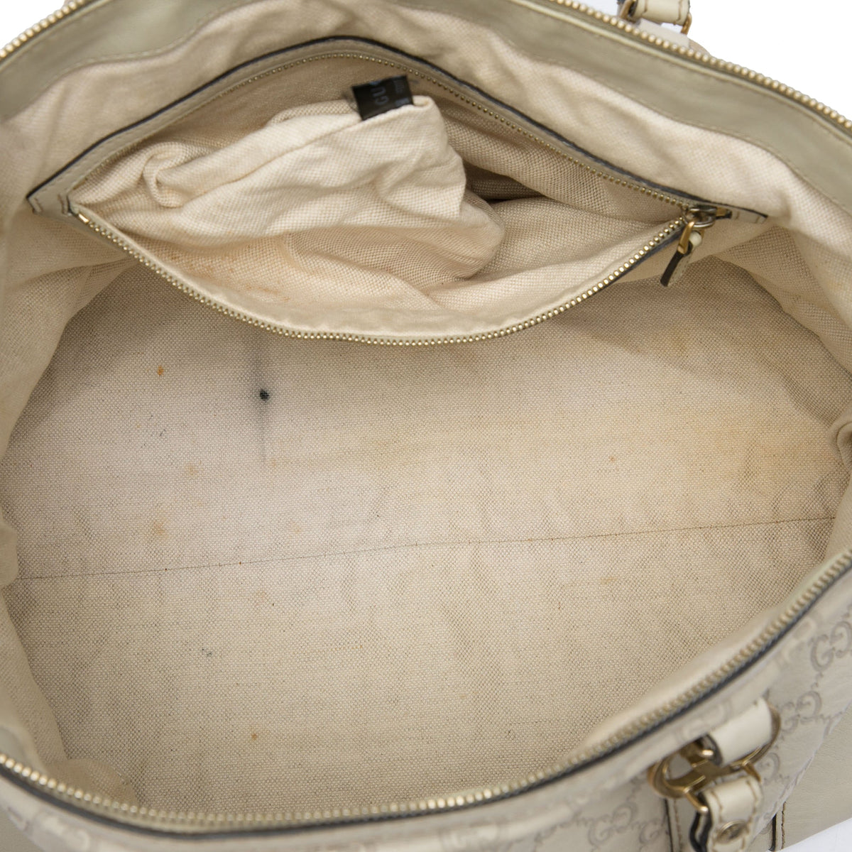 Gucci Guccissima Lovely Tote — White