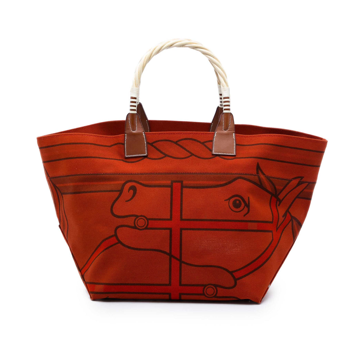 Hermès Toile H Plume Quadrige au Fil Steeple 31 — Red