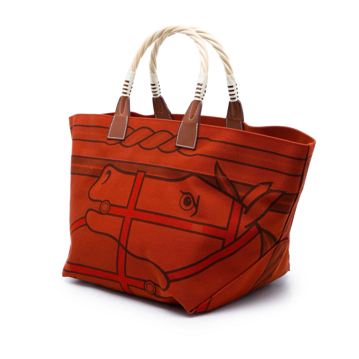 Hermès Toile H Plume Quadrige au Fil Steeple 31 — Red