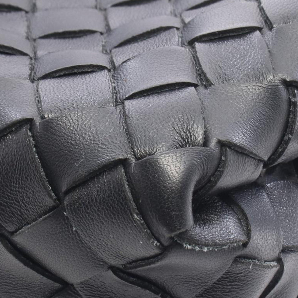 Bottega Veneta Mini Lambskin Intrecciato Loop Camera Bag — Black