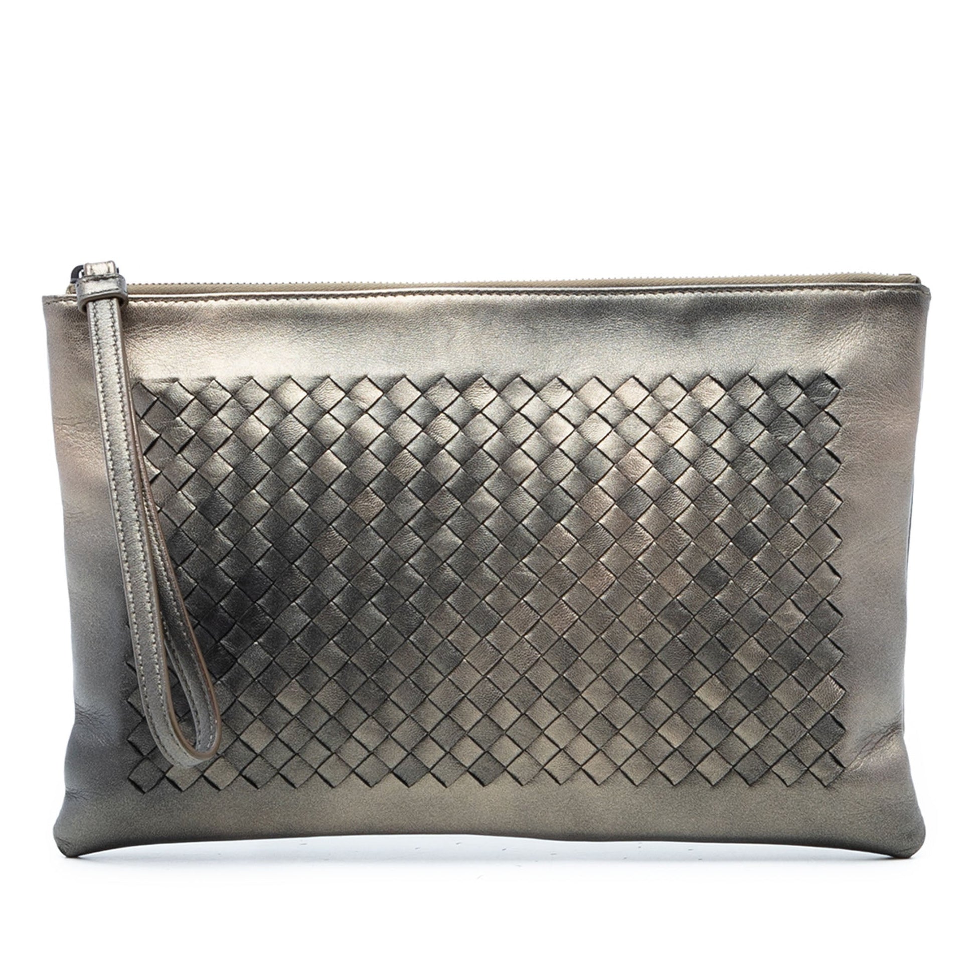 Bottega Veneta Nappa Intrecciato Wristlet Clutch