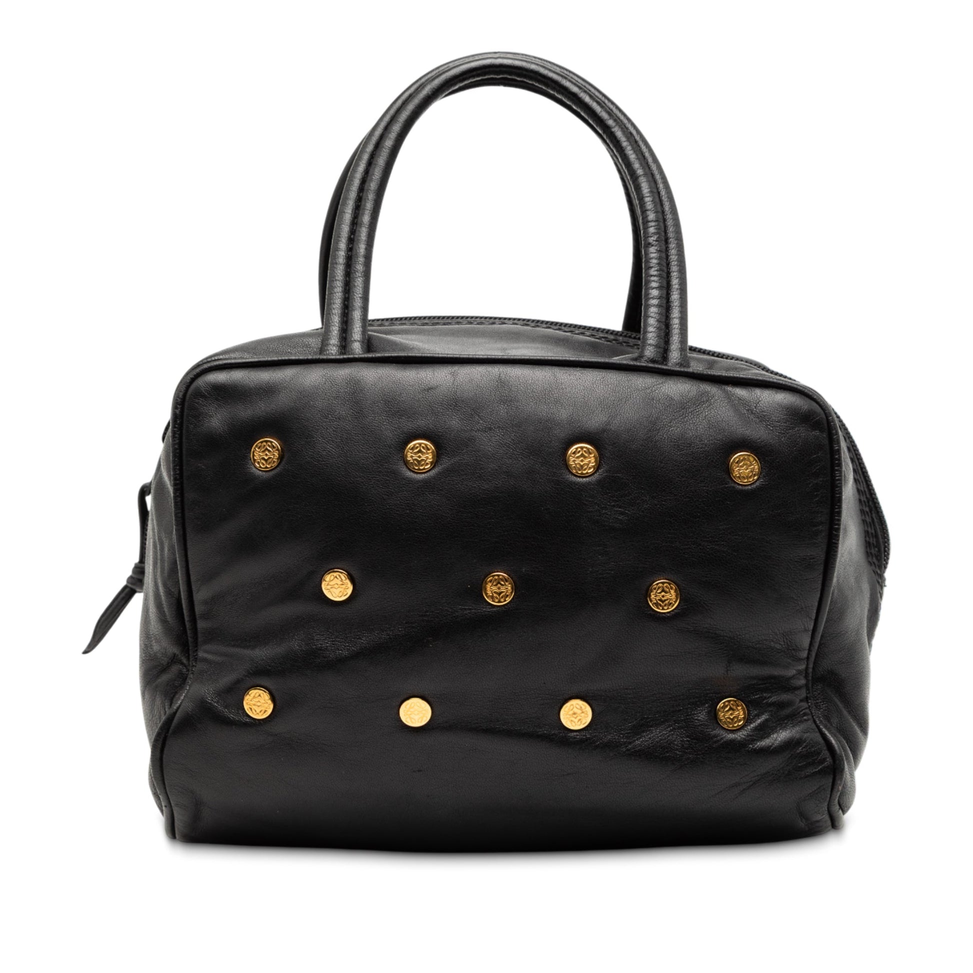 LOEWE Leather Anagram Studs Handbag