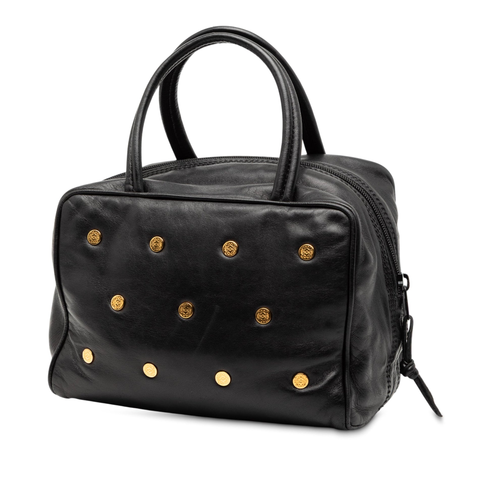 LOEWE Leather Anagram Studs Handbag