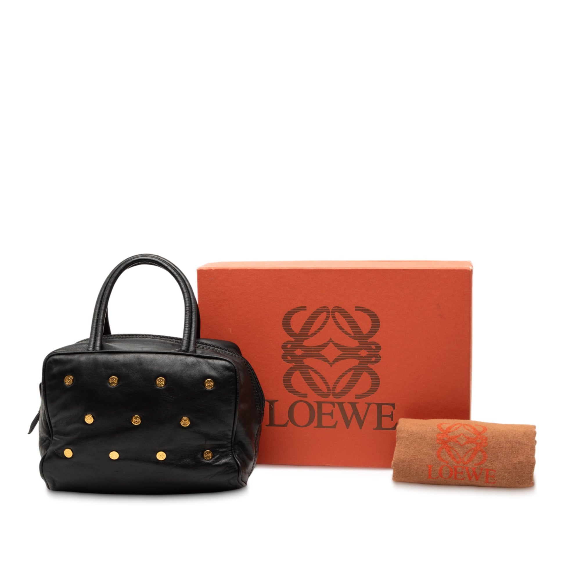 LOEWE Leather Anagram Studs Handbag