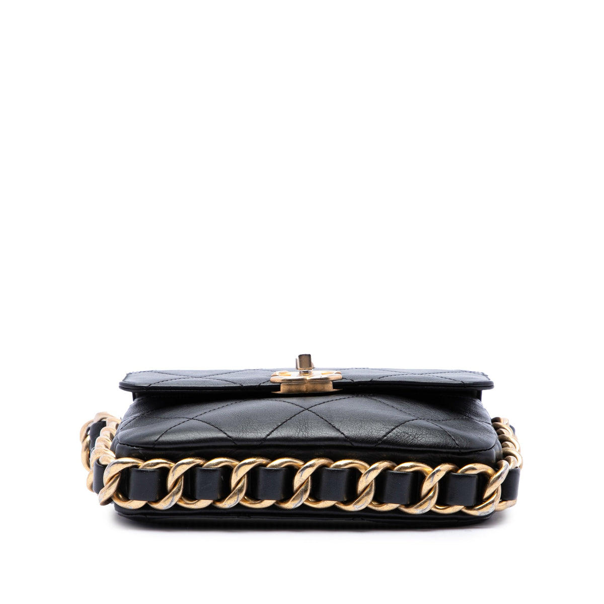 Chanel Small Quilted Calfskin Framing Chain Flap — Black