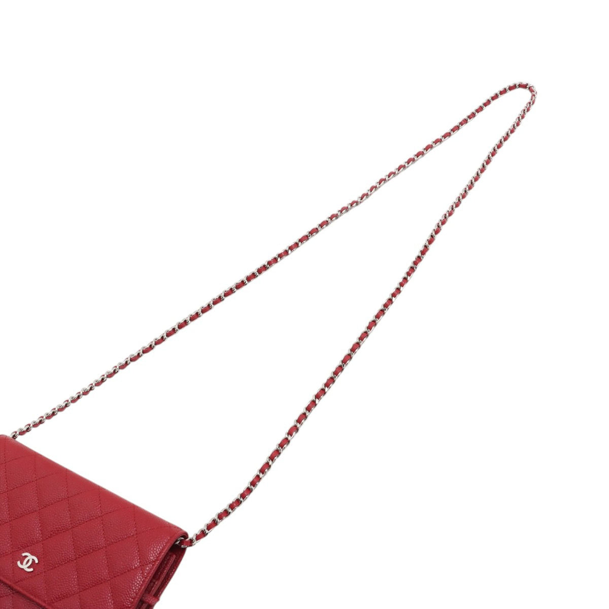 Chanel CC Quilted Caviar Wallet on Chain