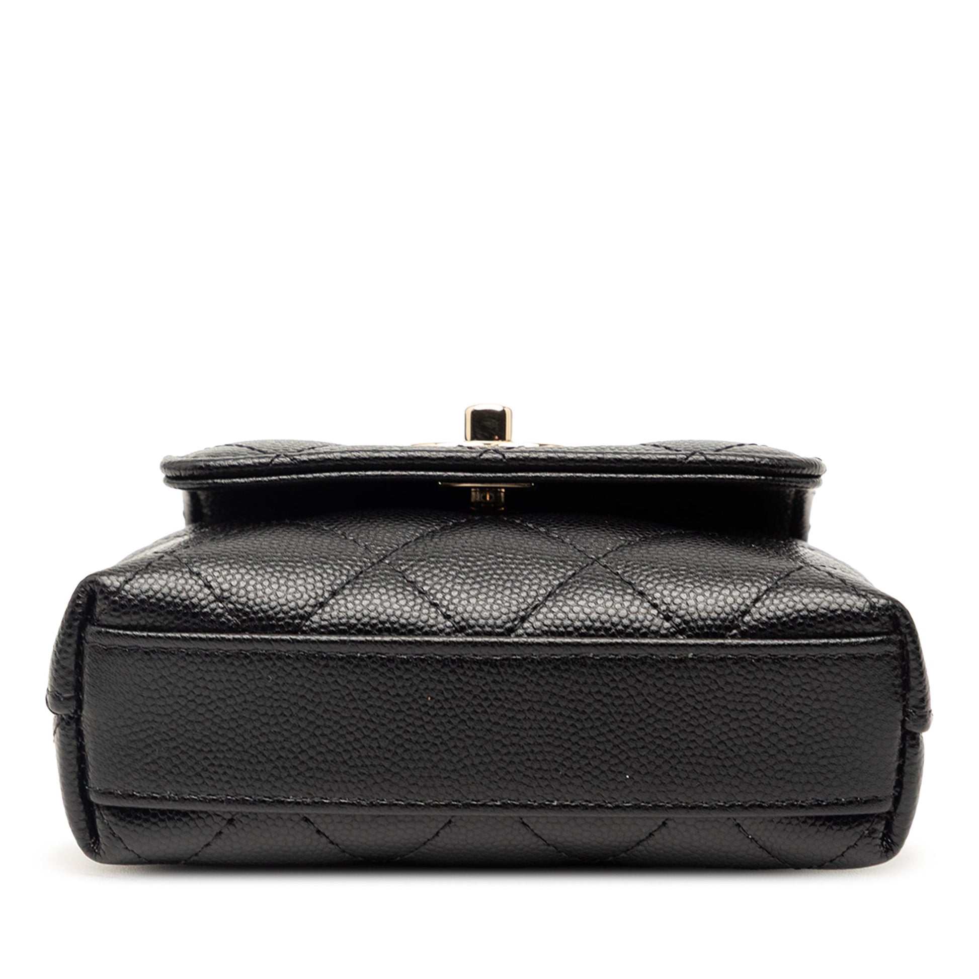 Chanel Nano Quilted Caviar Coco Top Handle Bag