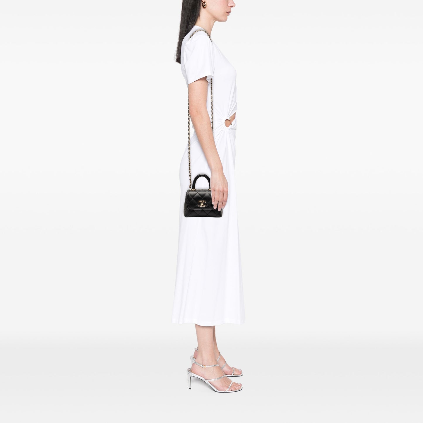 Chanel Nano Quilted Caviar Coco Top Handle Bag