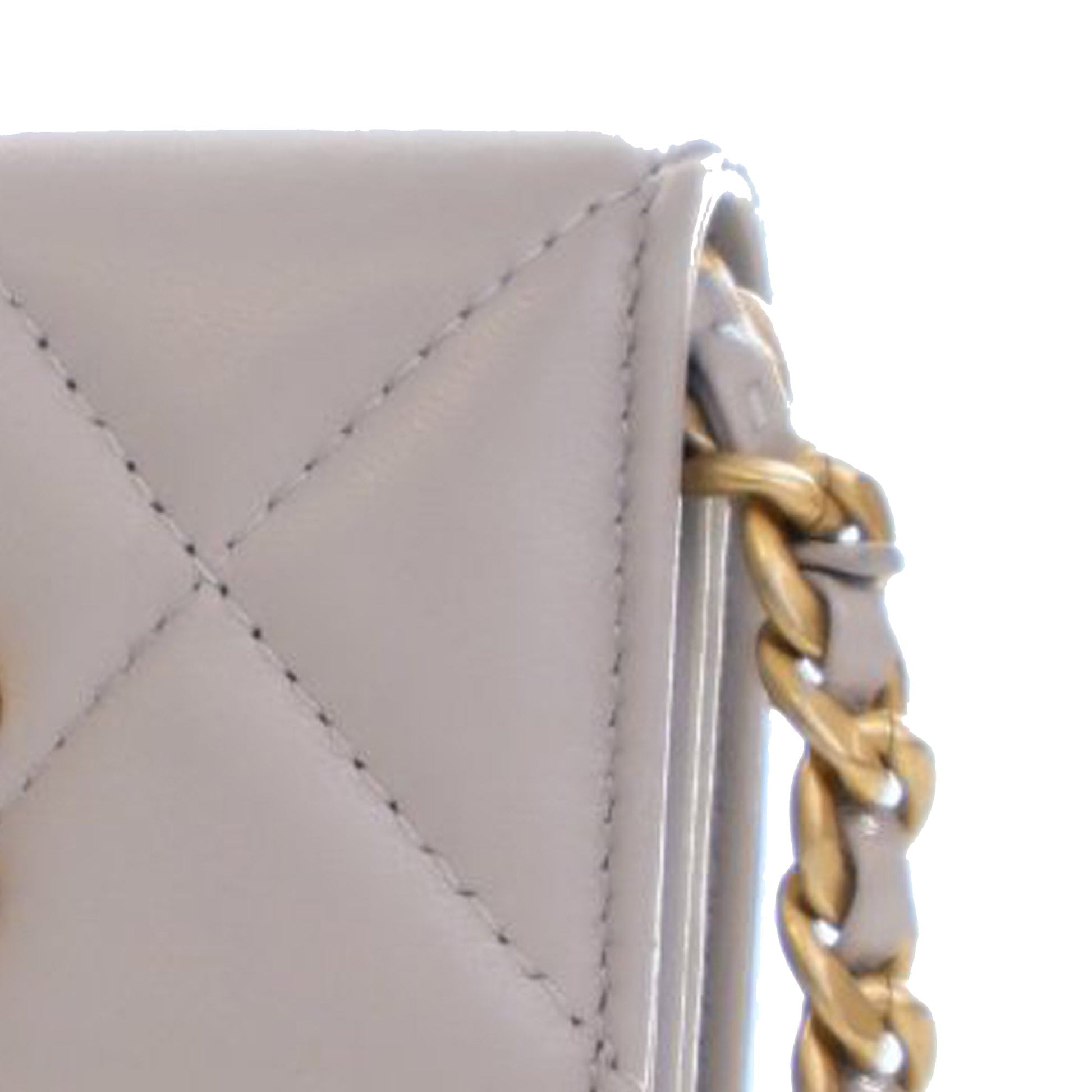 Chanel Quilted Lambskin 19 Flap Coin Purse With Chain