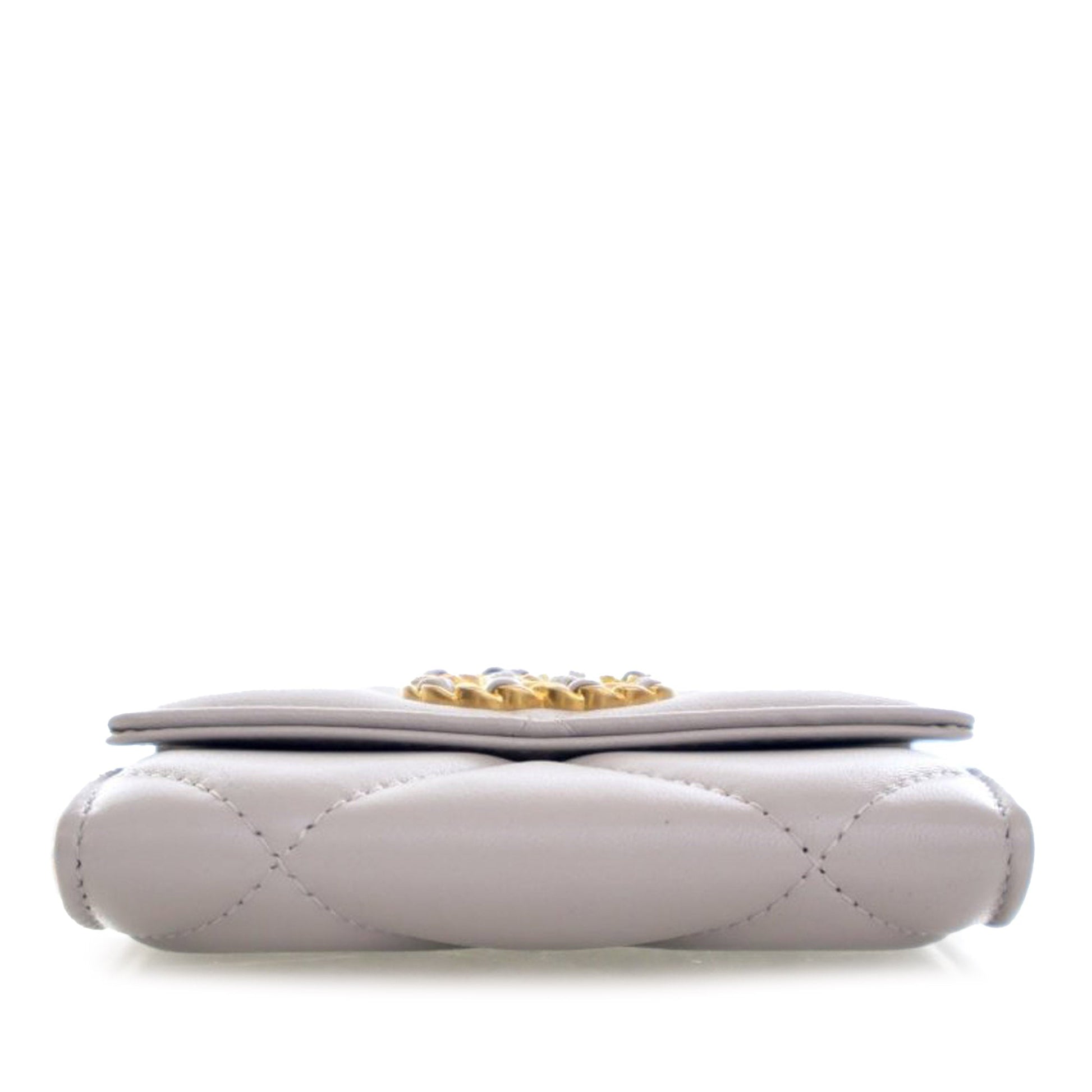 Chanel Quilted Lambskin 19 Flap Coin Purse With Chain