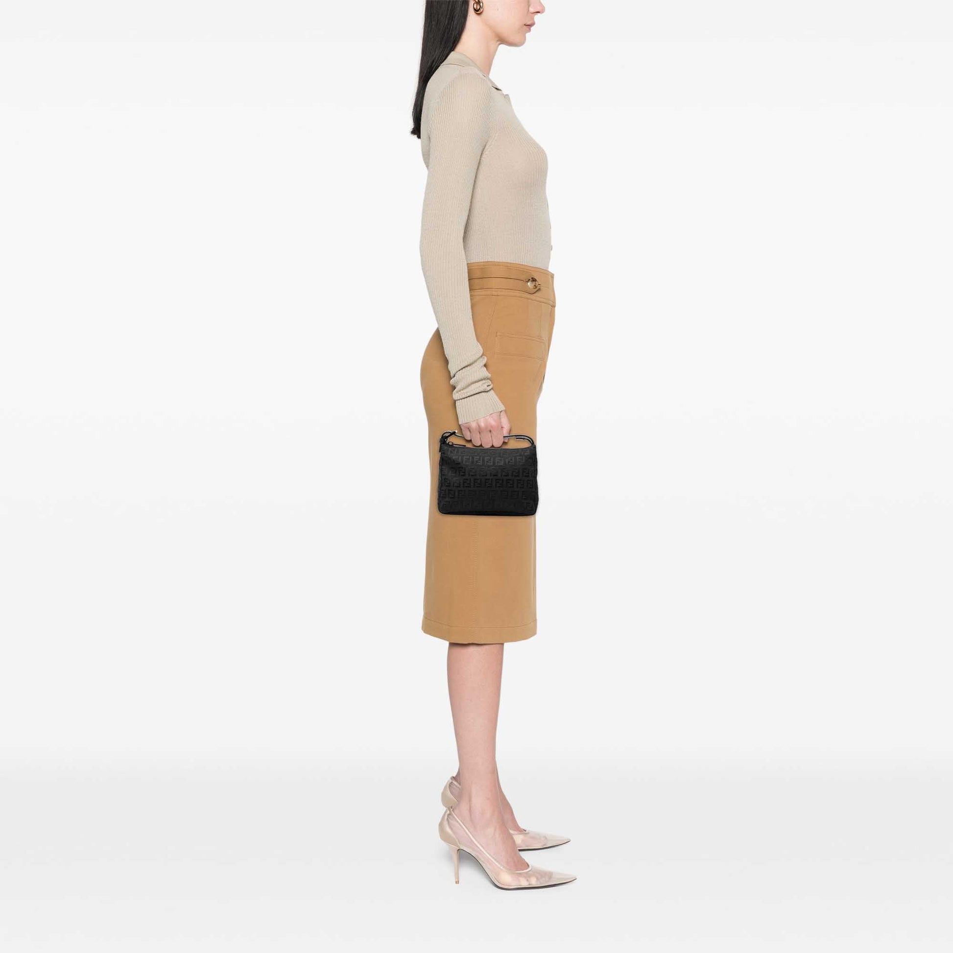 Fendi Zucchino Canvas Handbag