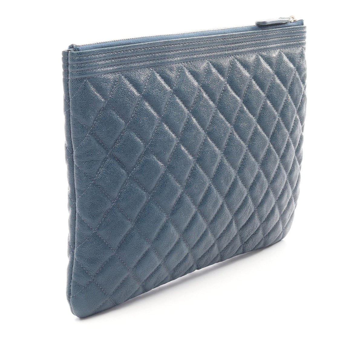 Chanel Medium Quilted Caviar Boy O Case Clutch