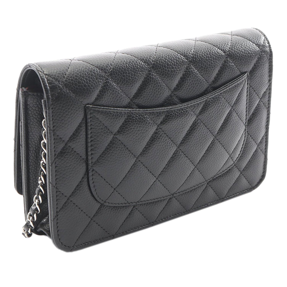 Chanel CC Quilted Caviar Wallet on Chain