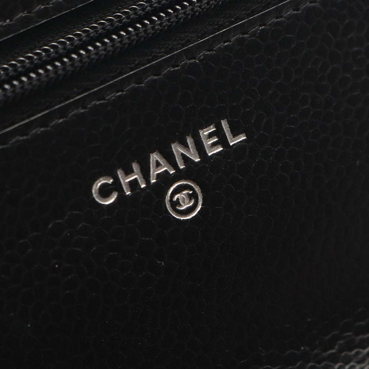 Chanel CC Quilted Caviar Wallet on Chain