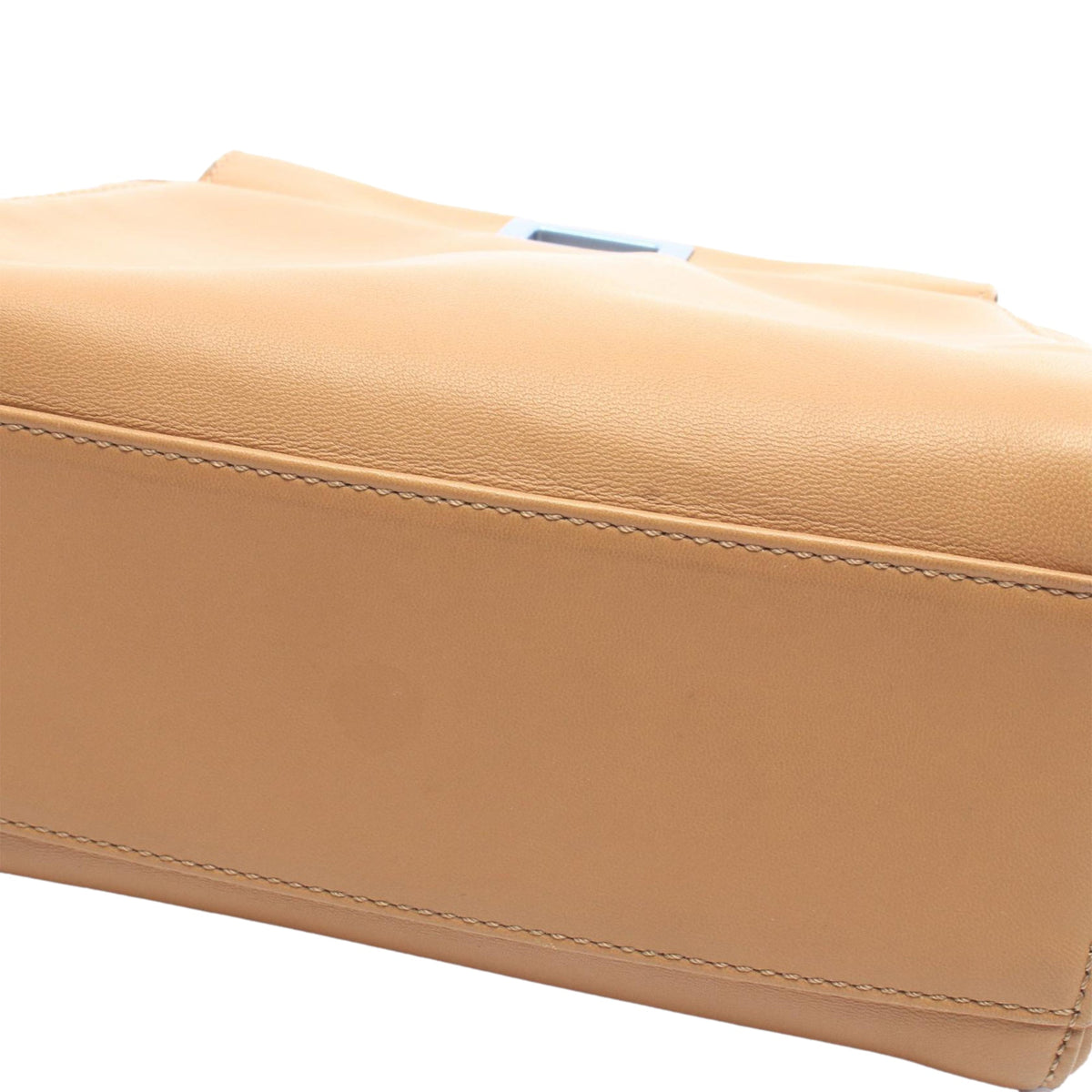 Fendi Mini Leather Peekaboo Iconic Satchel — Brown