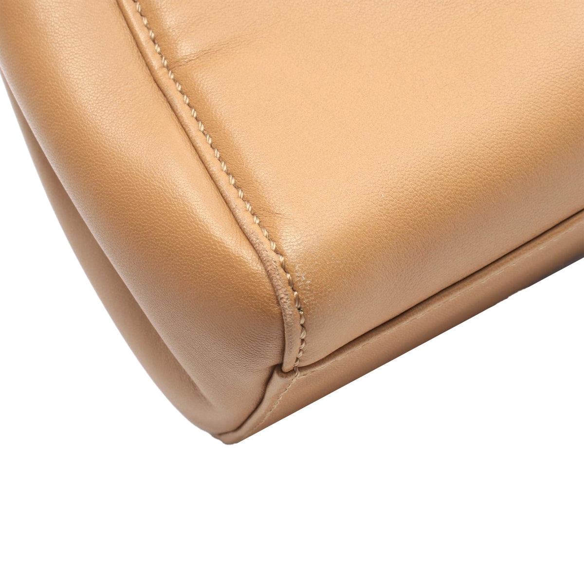 Fendi Mini Leather Peekaboo Iconic Satchel — Brown