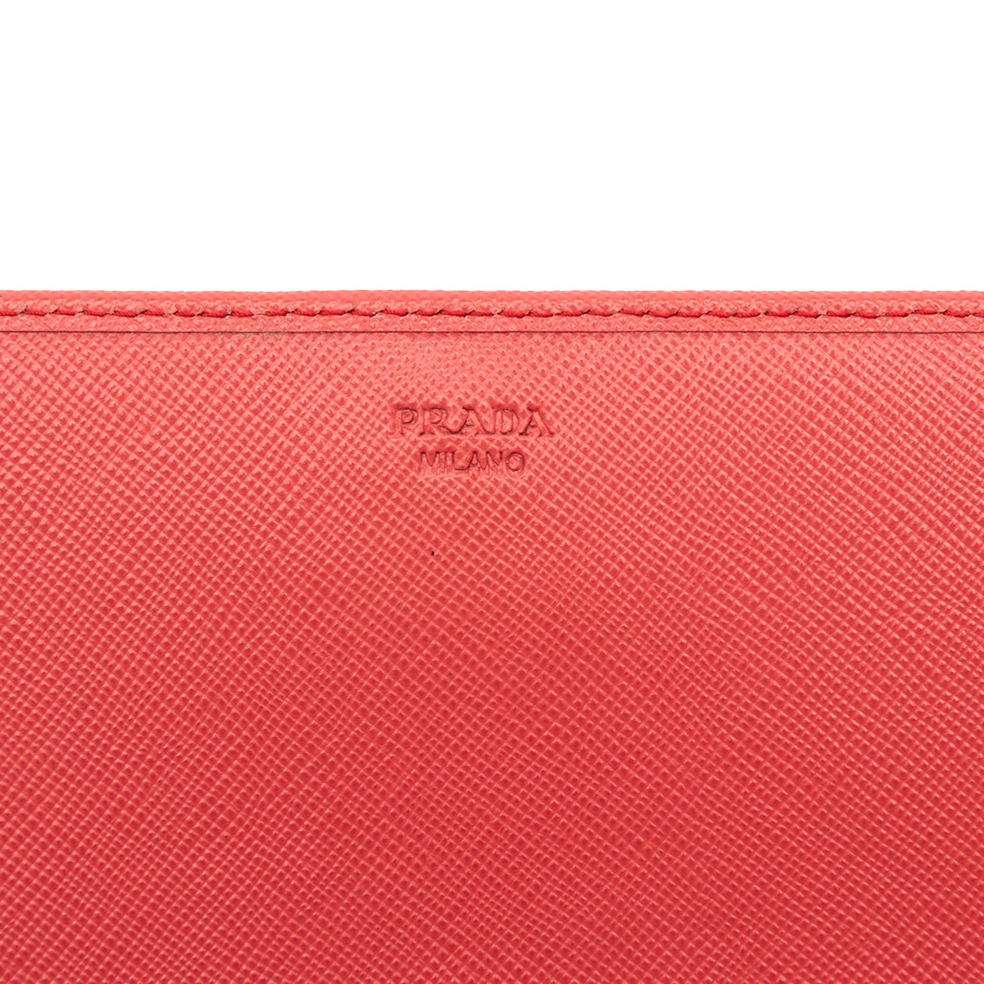 Prada Saffiano Lux Wallet On Chain
